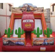 Cheap inflatable cart slides Lightning McQueen